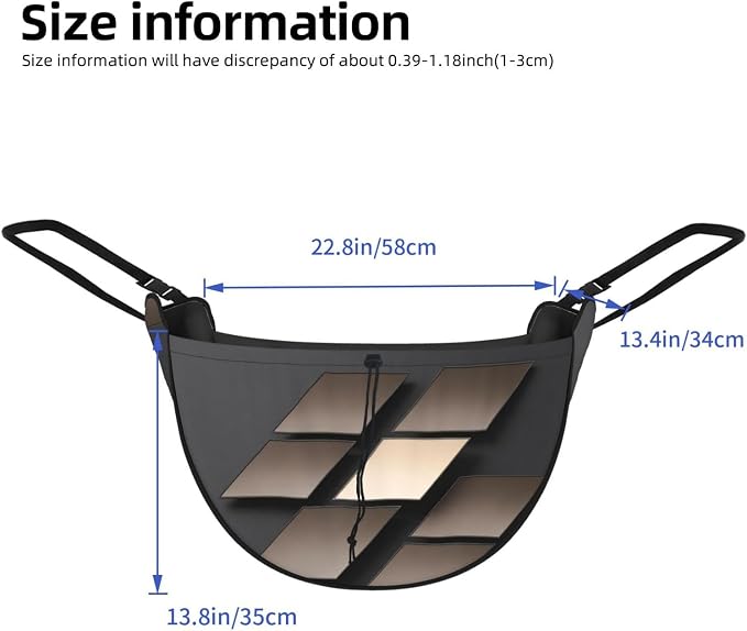 Parallelogram Stack Car Seat Organizer-Backseat Storage Bag for Travel | Waterproof Durable. Holds Snacks Gear Essentials. Fits Most Cars.