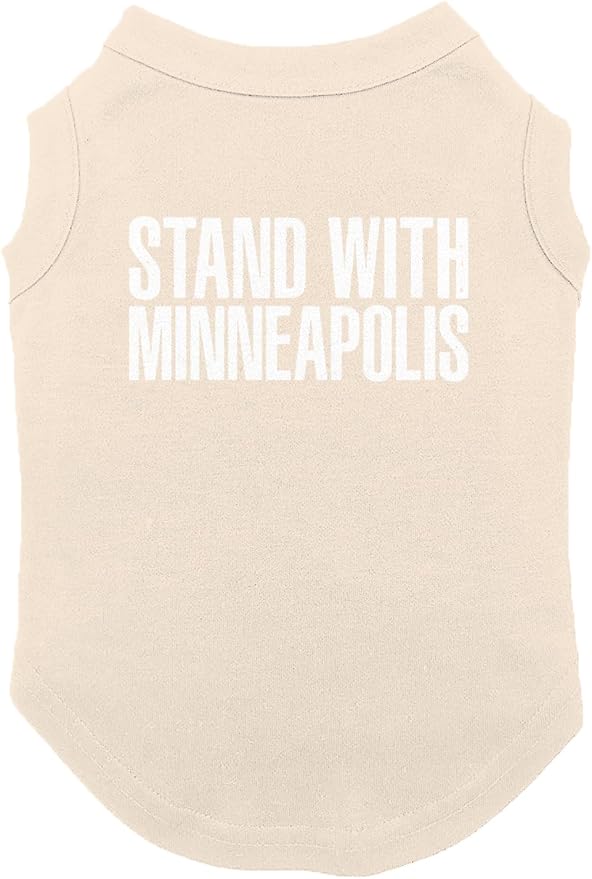 Stand with Minneapolis - Immigration Dog Shirt (Natural, 2X-Large)