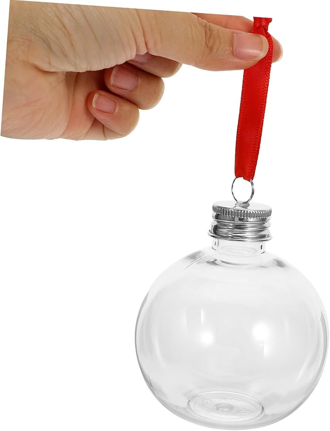 Healeved Candy Spill Bottle 50ml 10pcs Pendant Proof Lid Christmas Pet | Party Decoration Pendant, Festive Holiday Style, Silver Finish, for Beverage Storage and Candy Packaging