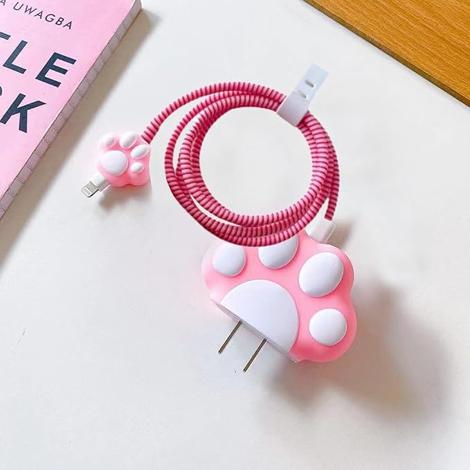 ZOSTLAND 5 in 1 DIY 18W 20W Heart Shape Protector Data Cable USB Charger Line Earphone Wire Saver Organizer Compatible with iPhone 11 12 13 14 15 Pro Max
