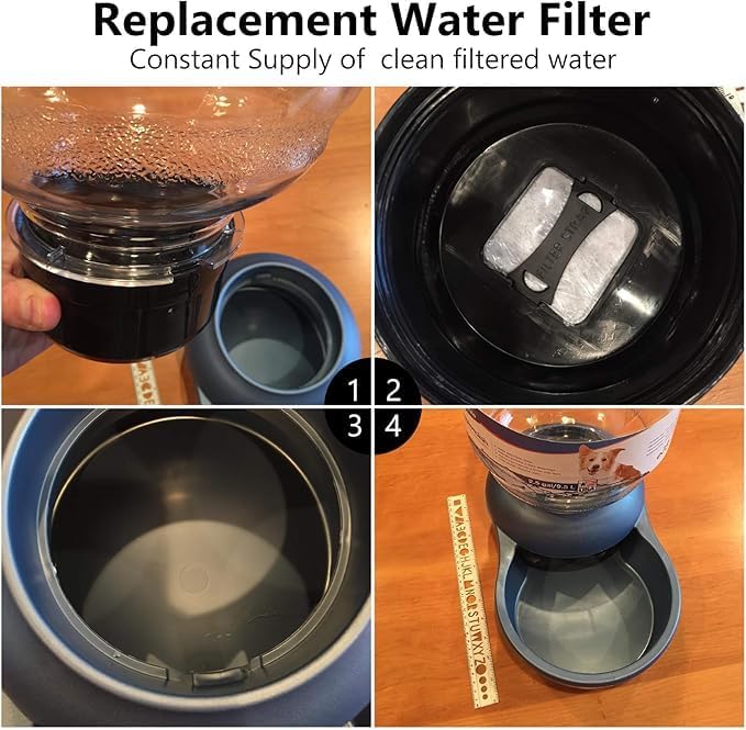 Dog Water Bowl Filter Replacement Compatible with Petmate Replendish Mason Gravity Water Bowl for Dogs, Automatic Dispenser Filter, Cat Water Filter for Pet Gravity Waterer Bowls-12pack