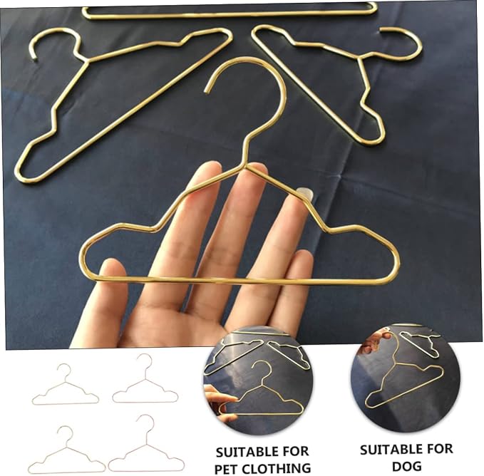 Toddmomy 4pcs Pet Clothes Organizer Iron Pet Apparel Hangers for Neat Storage of Dog and Cat Clothes Included