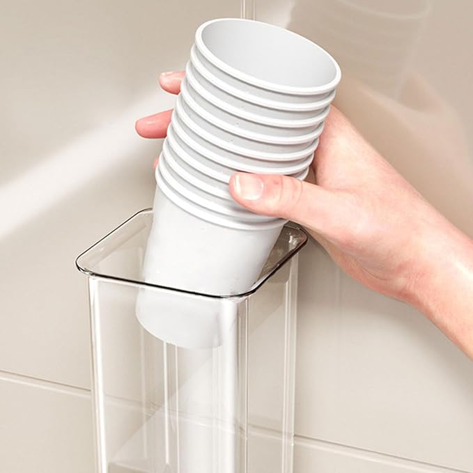 Paper Cup Organizers with Double Tubes Designs Home Decoration Portable Accessory for Household Easy Access Wall Mounted Storage Rack