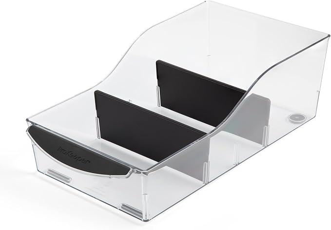Progressive ProKeeper+ Pantry & Refrigerator Storage Containers – Modular Bins and Organizers (Pull-Out Drawer, 8.2"L x 15.2"W x 4.9"H)