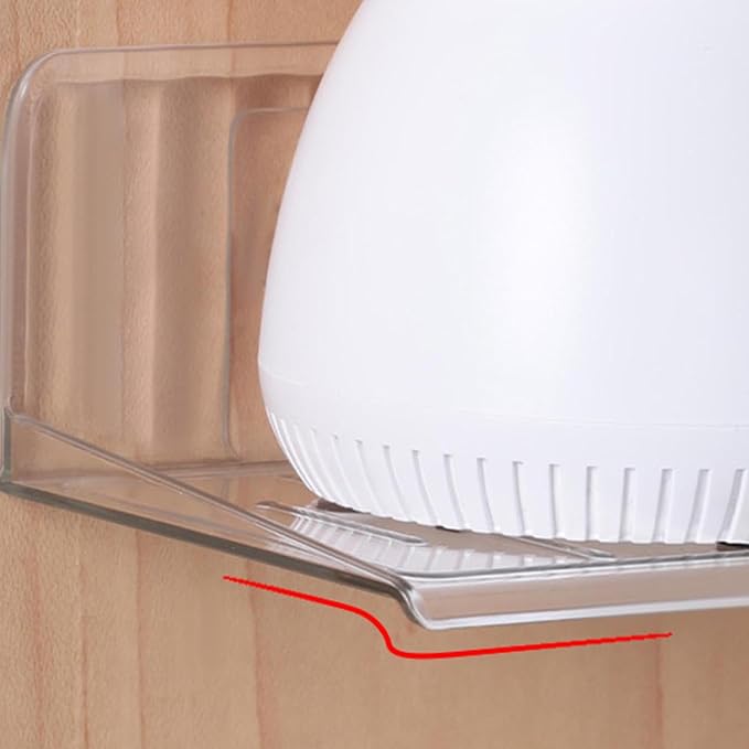 Small Floating Shelf Wall Mount Shelf for Security Cameras Speakers Routers Baby Monitors Plastic Durable Space Saving Organizer Neat and Tidy Design Easy Installation No Drilling