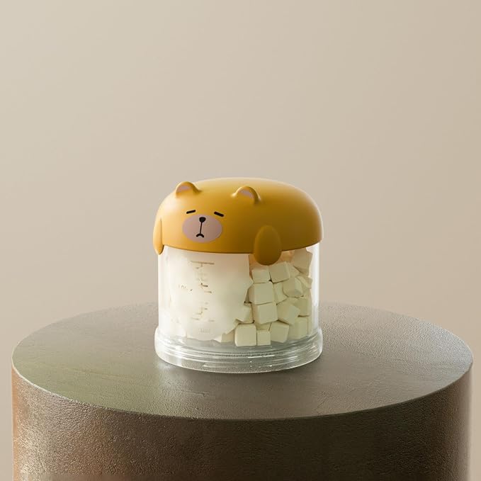 Airtight Dog Treat Container with Lid – Pet Snack Storage Jar for Countertop, 𝙈𝙤𝙞𝙨𝙩𝙪𝙧𝙚-Proof Treat Bin for Dogs & Cats, Ideal for Kitchen or Pantry Use (Yellow, Mini)