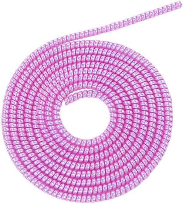 Spiral Cable Protector,Chargers Data Cable Protect Sleeve,Headphone Cable Saver for Phone Earphone USB Data Cableor for Prevent Pets from Biting The Cable Sleeves Cord Management (Laser Purple)
