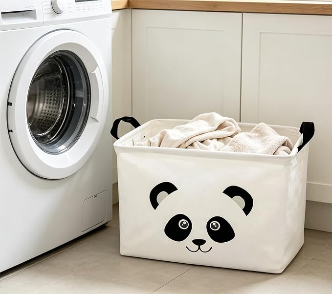 Rectangle Panda Storage Basket, Collapsible Storage Box,Gift Basket,Room Decor(PANDA)