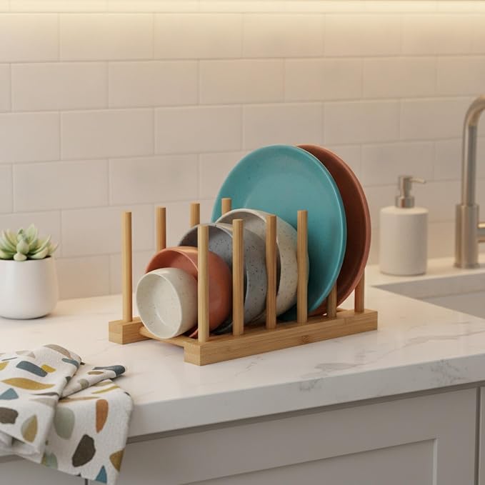 Organize Round Pet Bowls Vertically with This Compact Desktop Storage Rack, Multicolor PET Stand for Feeding Areas