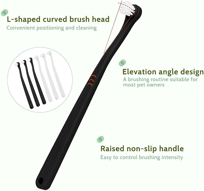 6Pcs Small Dog & Cat Toothbrush Kit - Soft Mini Brushes, Travel Portable, Deep Clean for Puppy, Kitten & Small Dog