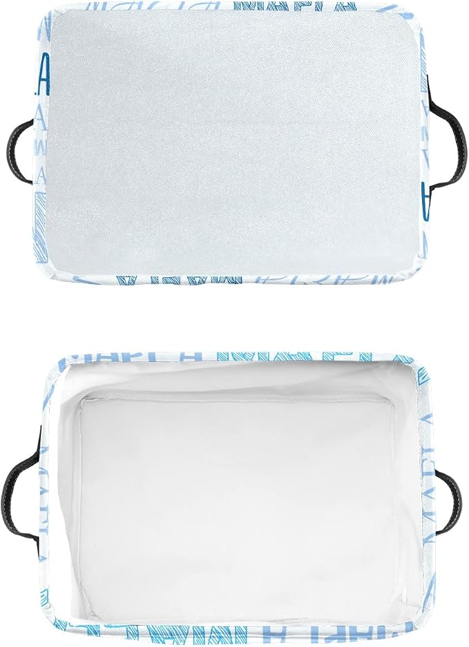 Foldable Personalized Storage Box for Boys Girls with Name Waterproof Kids Custom Storage Bin Baskets Cube Boxes Organizer with Handles for Organizing Shelf Closet, 1 Pack