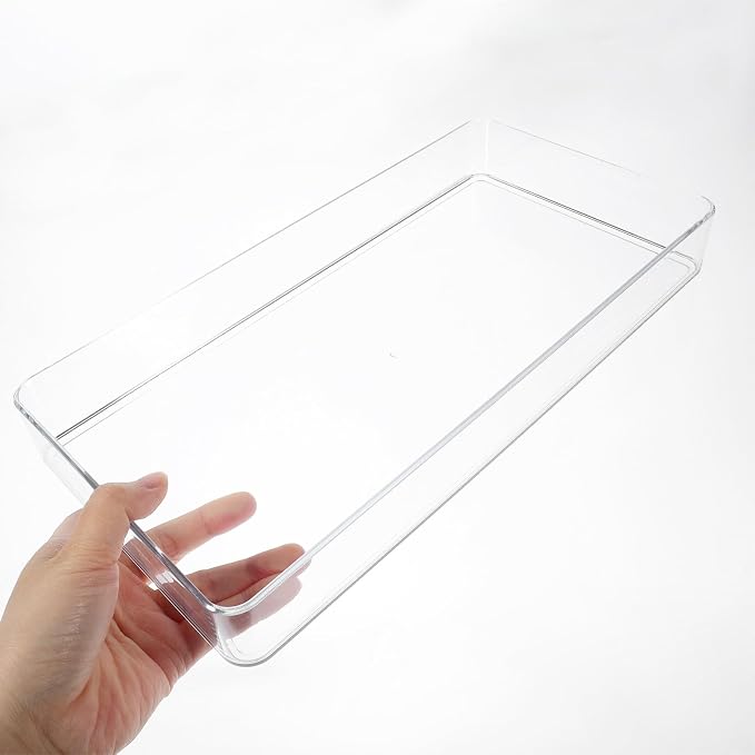 Reusable Pet Drawer Organizer Tray and Divider for Kitchen Utensils and Stationery, Multi-function Storage Bin for Sundries, Sturdy Silverware Organizer for Kitchen Countertop