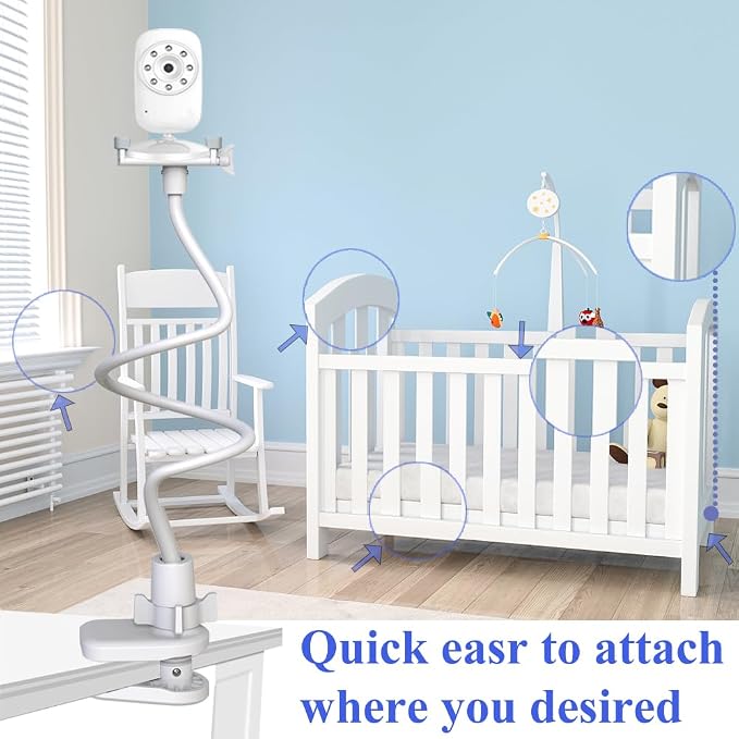 Baby Monitor Mount Holder Compatible with Momcozy,Nanit Pro & Flex Stand, Hellobaby,Blemil,Comfyer BM01,Infant Optics,ANMEATE SM935E,Vava,Motorola