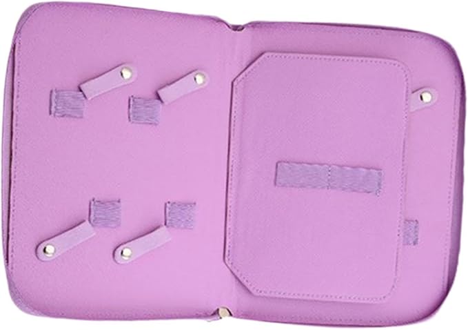 Pet Grooming Tool Storage Case Dog or Cat Grooming Supplies Dog Grooming Bag Portable PU Leather Storage Organizer Suitable for Professional Pet, Violet