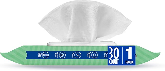 earthbath Dog Ear Wipes - Gentle Dog Ear Cleaner, Best Pet Wipes for Dogs & Cats, Made in USA, Cruelty-Free Dog Wipes, Keep Your Pet's Ears Naturally Clear & Infection Free - 30 Count (1 Pack)