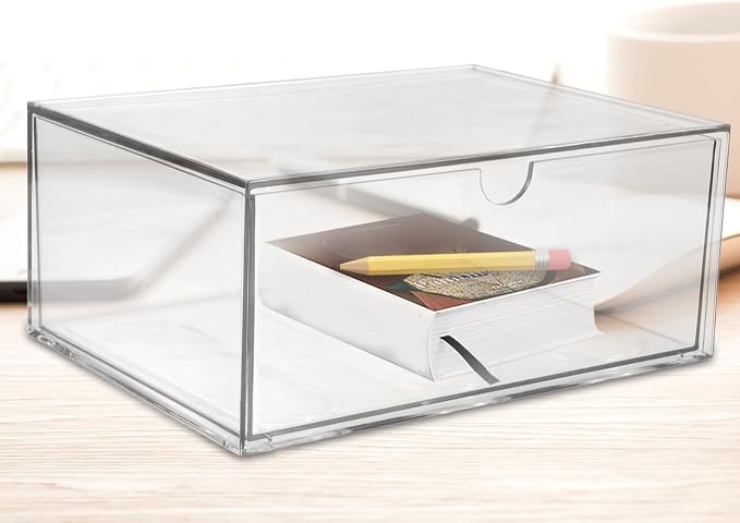Portable Desktop Drawer Organizer Box with Pet Material, Simple Appearance, Organizes Items and Keeps Tidy for Office and Bathroom Use