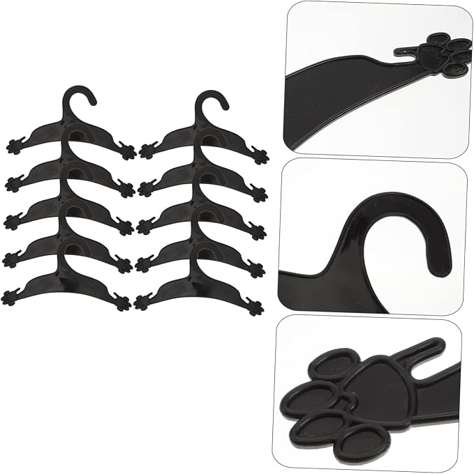 MAGICLULU 10pcs Pet Clothes Hanging Rack Claw Shaped Garment Hanger for Dogs Lightweight Windproof Coat Organizer for Pet Apparel