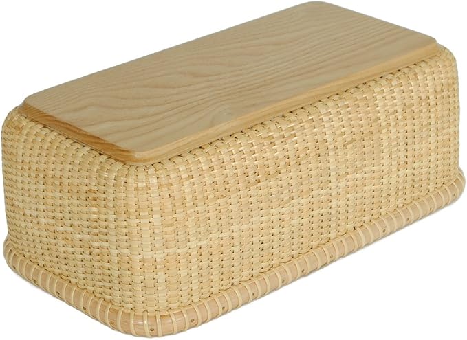 Basket Natural Rattan Wooden Storage Box -Cane-on-cane weave Nantucket Basket– Cabinet and Shelf Basket Organizer with - Multi-Purpose Organizer | Cane-on-cane weave, Nantucket Basket, Cabinet and Shelf Organizer, Multi-Purpose Organizer