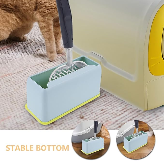 Cat Litter Scoop Holder - Litter Scooper Caddy, Kitty Pooper Stand Trash Can for Most Pet Poop Shovels