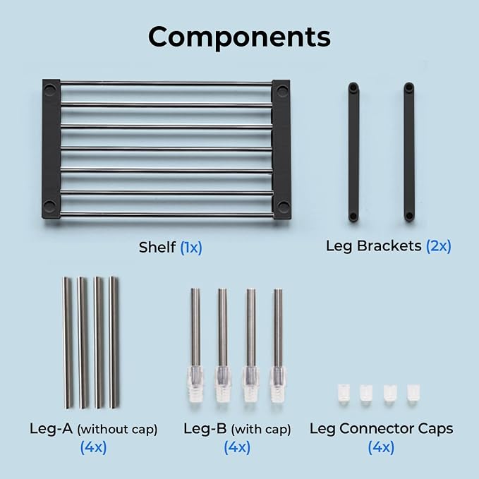 carrotez Set of 1 Expandable Cabinet Organizer 11.8~19.6 x 7.8 x 6~9 Black | Width & Height-adjustable Kitchen Cabinet Organizer Shelf, Stackable Kitchen Counter Shelf