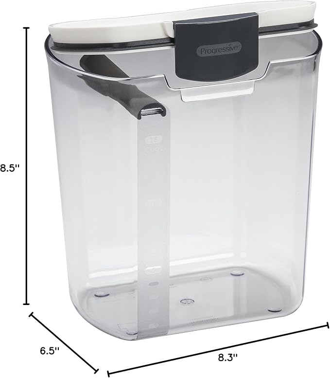 ProKeeper Flour Storage Container with Airtight Lid, 4-Quart Capacity | Includes Leveling Bar for Mess-Free Measuring, BPA-Free and Dishwasher Safe