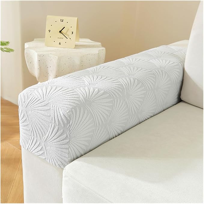 Sofa Arm Covers Set of 2 Squared, Non-Slip Arm Covers Protector for Dogs, Cats, Pets, Couch Armchair (B Light Gray)