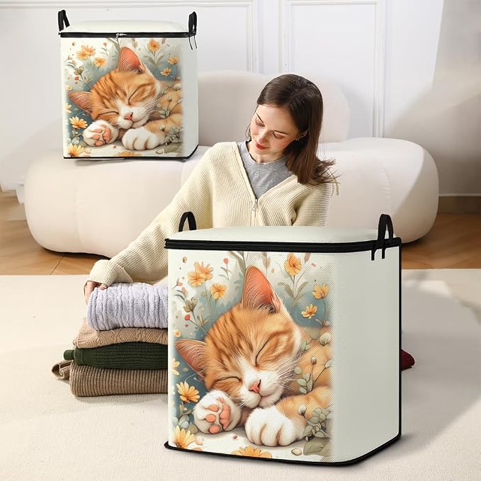 2pcs blanket storage bag for under bed,closet organizers 95L | clothing sweater sheet bedding comforter duvet quilt pillow toy storage bags with lids,dorm room essentials for containers