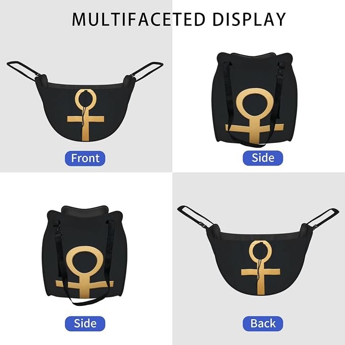 Flat Ankh Cross Car Seat Organizer-Backseat Storage Bag for Travel | Waterproof Durable. Holds Snacks Gear Essentials. Fits Most Cars.