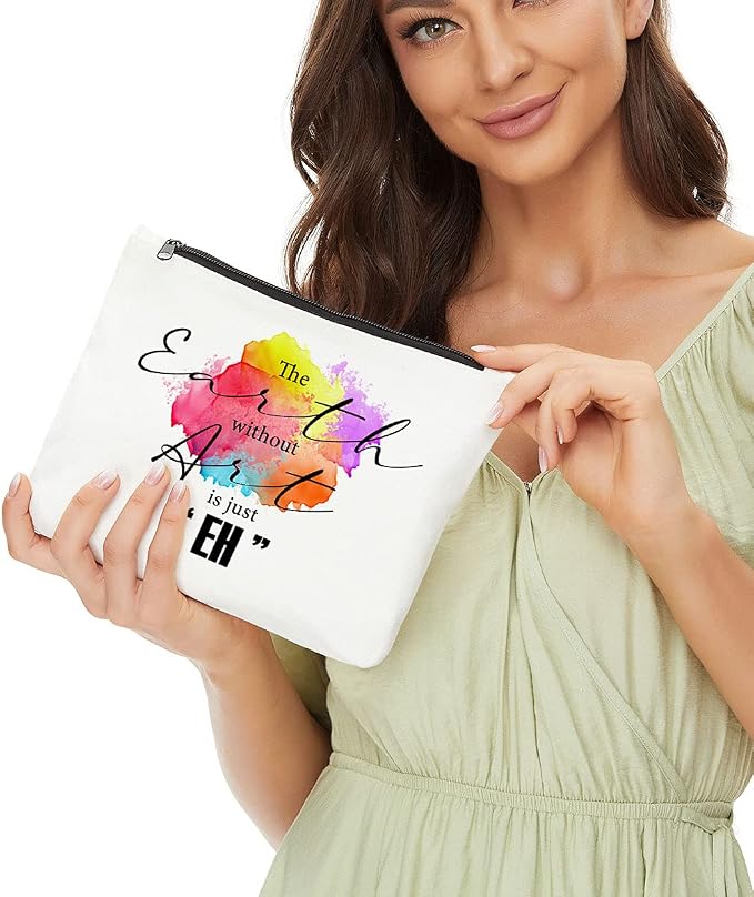 Artist Supplies Makeup Bag, Artists Gifts Cosmetic Bag Zipper Pouch | Art Teacher Appreciation Gifts, Christmas Birthday Gifts for Women Girls Sister Friends Painters Art Lovers Makeup Travel Bag