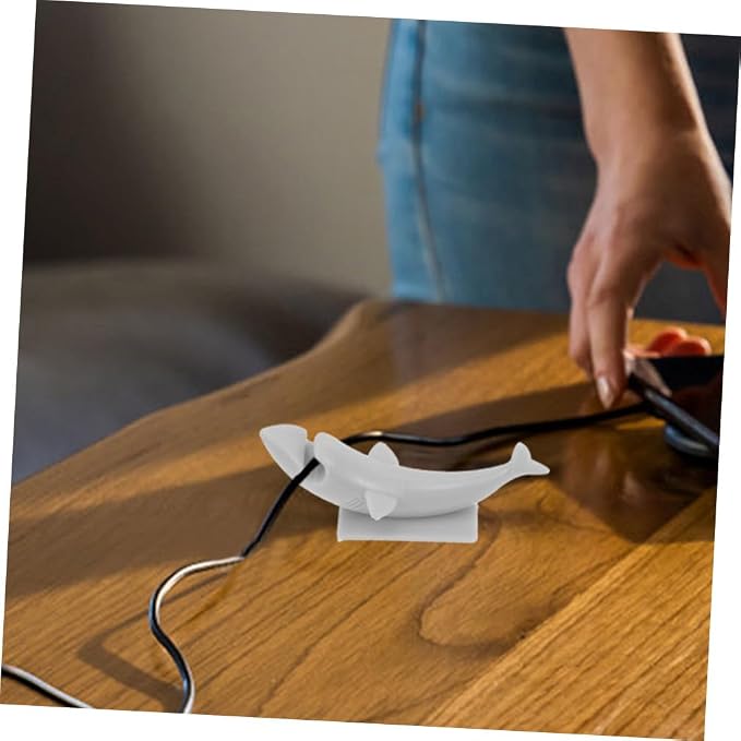 Housoutil 2PCS Silicone Cord Organizer for Kitchen Appliances Self-Adhesive Cable Management Winder Power Cord Holder for Home Use Efficient Cable Storage Solution
