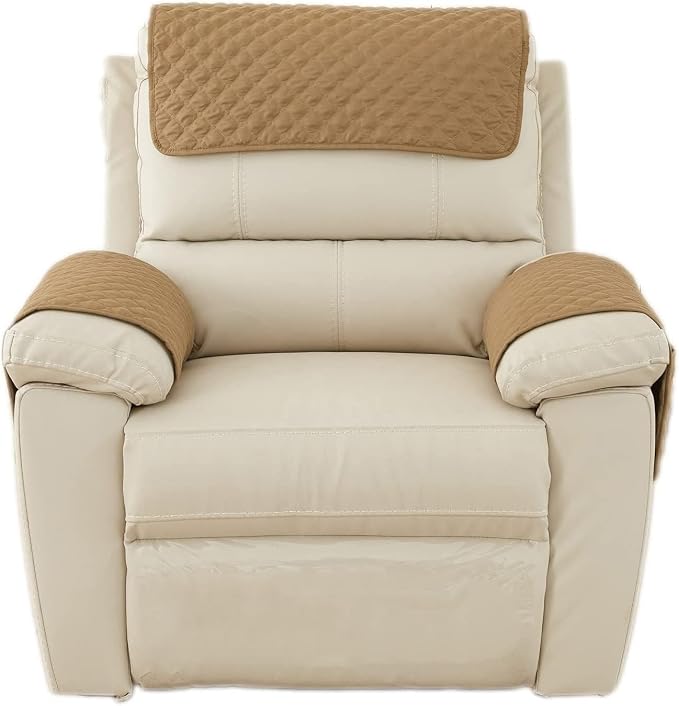 XMAYODS 3 Pcs Recliner Covers Sherpa Arm Covers for Recliner Chair with Storage Pockets Headrest Cover for Recliner Chair Armchair Slipcovers for Sofa Recliner Protector (Color : #4)