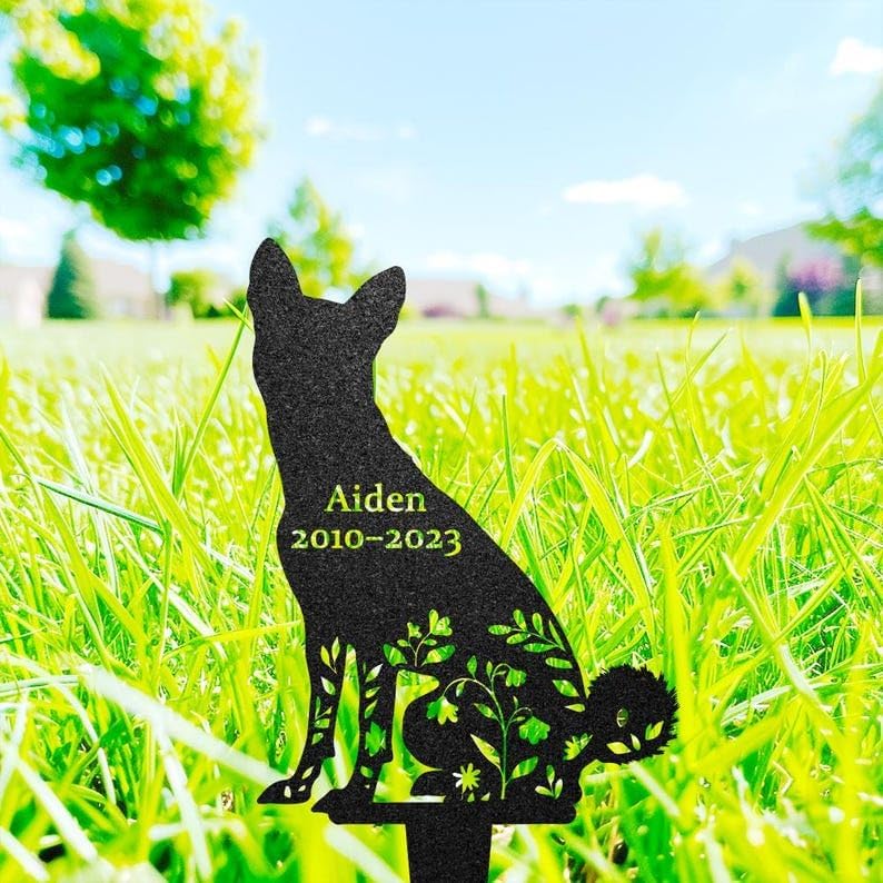 Custom Basenji Dog Memorial Stake, Personalized Pet Loss Sign, Yard Sign | Pet Memorial Gifts for Dogs, Grave Marker, Grave Decorations for Cemetery, Dog Dad Gifts, Back Yard, Garden Decor