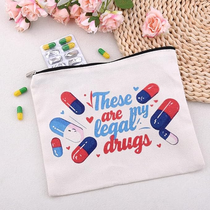 Sisadodo Charging Cable Organizer Travel Bag Toiletry Makeup Cosmetic Bags Medicine Med Toiletry Bag Pouch Diabetic Gifts Bags