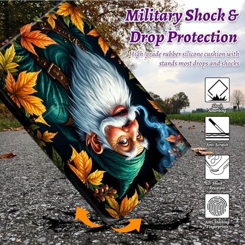 Rotating Handle Case for Samsung Galaxy Tab S10 Plus 2024/S9 FE+/S9 Plus 12.4 Inch 2023, 360 Degree Swivel Kickstand with Magnetic Closure Leather Protective Cover, White Bearded Old Mman