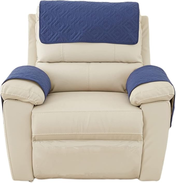 XMAYODS 3 Pcs Recliner Covers Sherpa Arm Covers for Recliner Chair with Storage Pockets Headrest Cover for Recliner Chair Armchair Slipcovers for Sofa Recliner Protector (Color : #7)