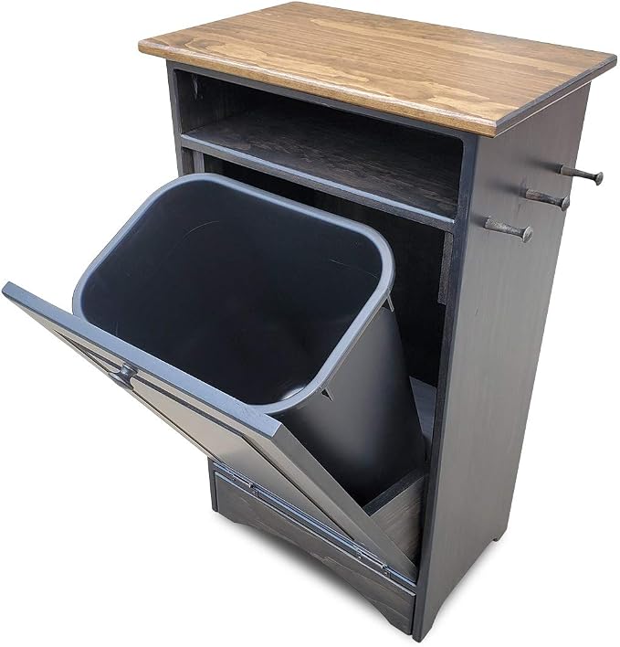 Peaceful Classics Dog Feeder Station - Pet Food Storage Cabinet, Can Hold 35 Lbs of Pet Food (Mocha)