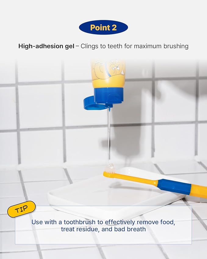 PETHROOM Pet Dental Clean Toothpaste Plus for Dogs & Cats – Pet Friendly Flavor, Enzymatic Toothpaste for Fresh Breath & Plaque Control, Gentle Daily Dental Care, Net Wt 2.1 oz