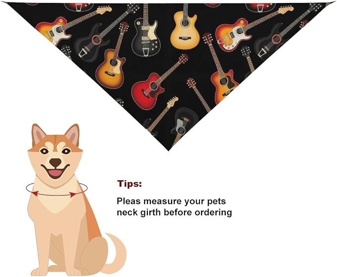 Lightweight Adjustable Pet Scarves Guitars for Dogs and Cats Picnic, Camping, Beach Outings, Going Out, Casual Daily Use