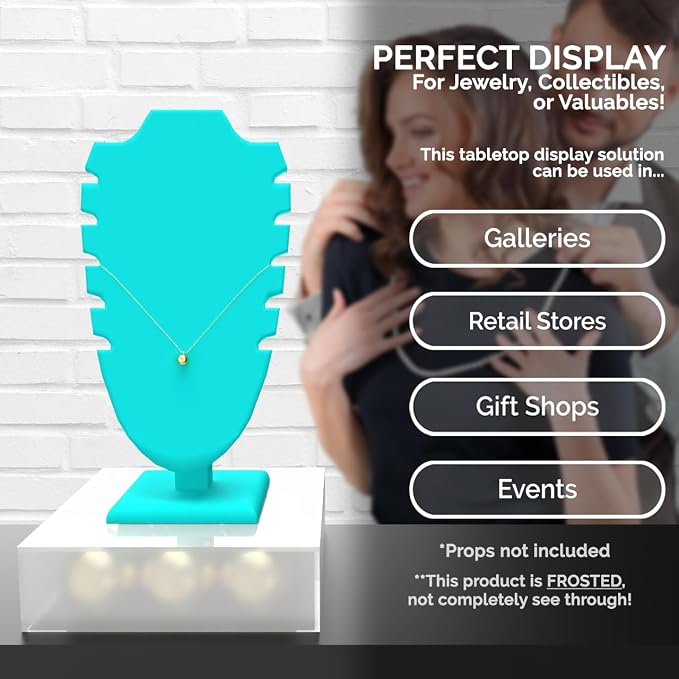 Frosted Acrylic Display Box Versatile 5 Sided Pedestal 6.75" x 6.75" x 2" Merchandise Storage Bin No Lid Retail Product Riser One Open Side by Marketing Holders