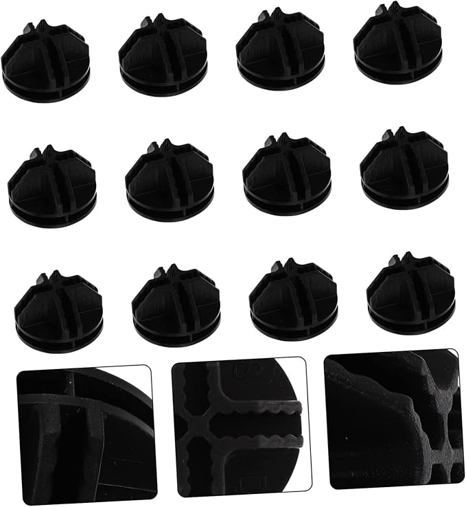 PET Cage Buckles 12 Pack Black Plastic Connectors for Closets | Simple Installation, Sturdy Build, Portable Storage, Easy to Store, DIY Accessories for Home Use
