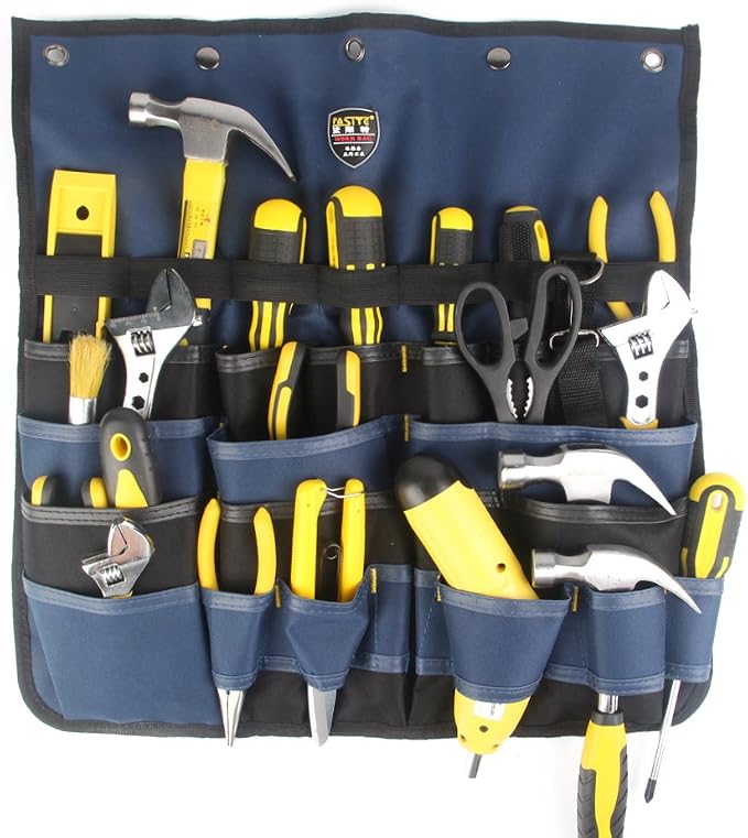 PT-N018 MultiPatternal Adjustable Hanging Bag Tool Organizer, Blue