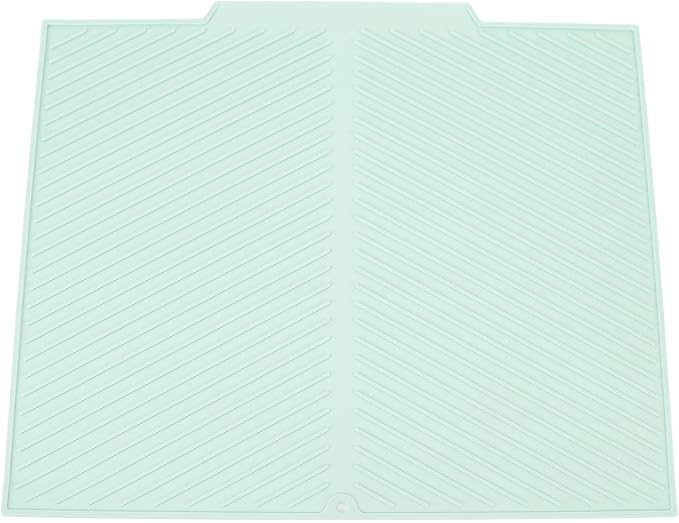 Silicone Dish Drying Mat Heat Insulated Multipurpose Dish Drain Pad Pet Feeding Mat Large Size 40.5x50.5cm for Kitchen Countertop Organizer