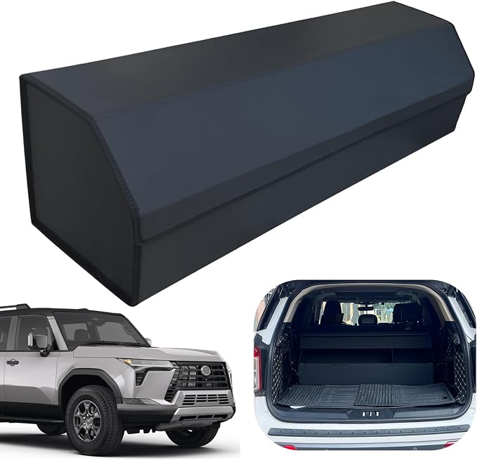 Car Trunk Organizer for For GX - Custom Fit,Easy Installation，Large Space Outdoor Trunk Organizer with Leather,Hook and Loop Fastener,4-Layer Cover,For GX 550 2024-2025