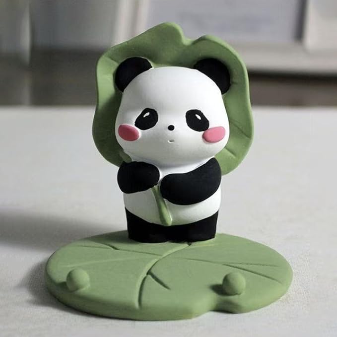 Phone Stand Desk Accessories Resin Panda Figurines Home Decor Decorative Tabletop Ornaments Cute Phone Holder