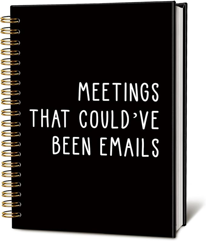 Meeting Notebook - Meetings That Could've Been Emails Journal | Office Gift for Coworkers, Bosses, or Work From Home Professionals, Funny Work Spiral Notebook, 5.5x8.3 Inch