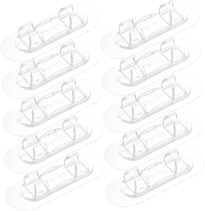 HOMSFOU 10pcs Acrylic Cable Organizer Wire Management for Home Installation Cord Holder for Appliances Compact Reusable Design