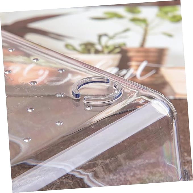 Lurrose 6pcs Multi-functional Clear Drawer Organizer Set Transparent Storage Trays for Makeup Office Supplies and Kitchen Utensils for Spaces and Easy Cleaning