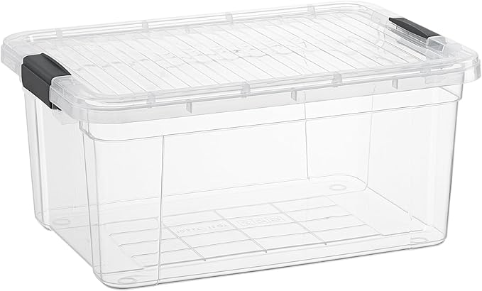 Superio 11 Quart Clear Plastic Storage Boxes with Lids, Stackable Organizer Containers, BPA-Free Storage Bins for Home, Office, School & Dorm, 1 Pack