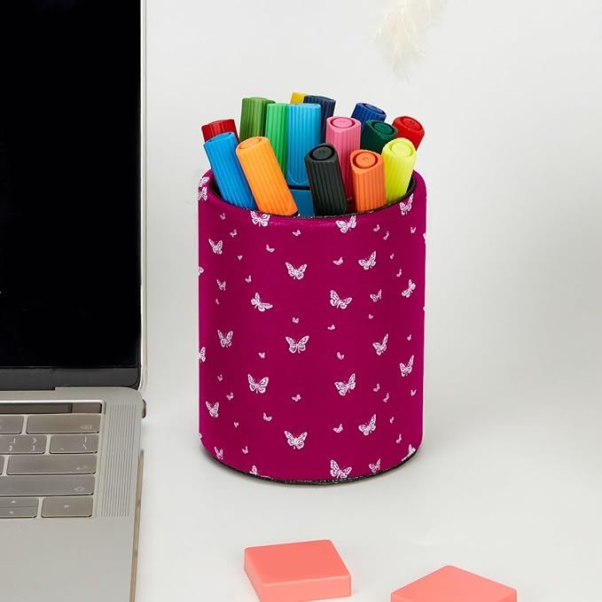 Butterfly Pen Holder, Pencil Cup Marker Brush Holder Desk Storage Case, Desktop Organizer for School Office Home Supplies