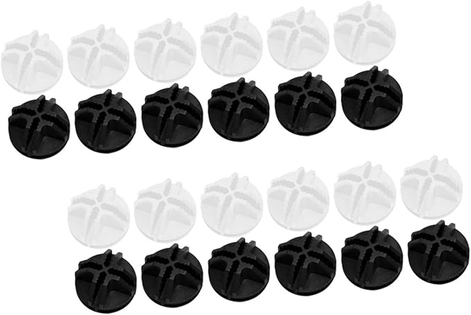 KESYOO 30 Plastic Connectors for Pet Cages Fixed Buckles for Fences Union Parts in Black and White 30 Pieces DIY Accessories for Parks and Organizers